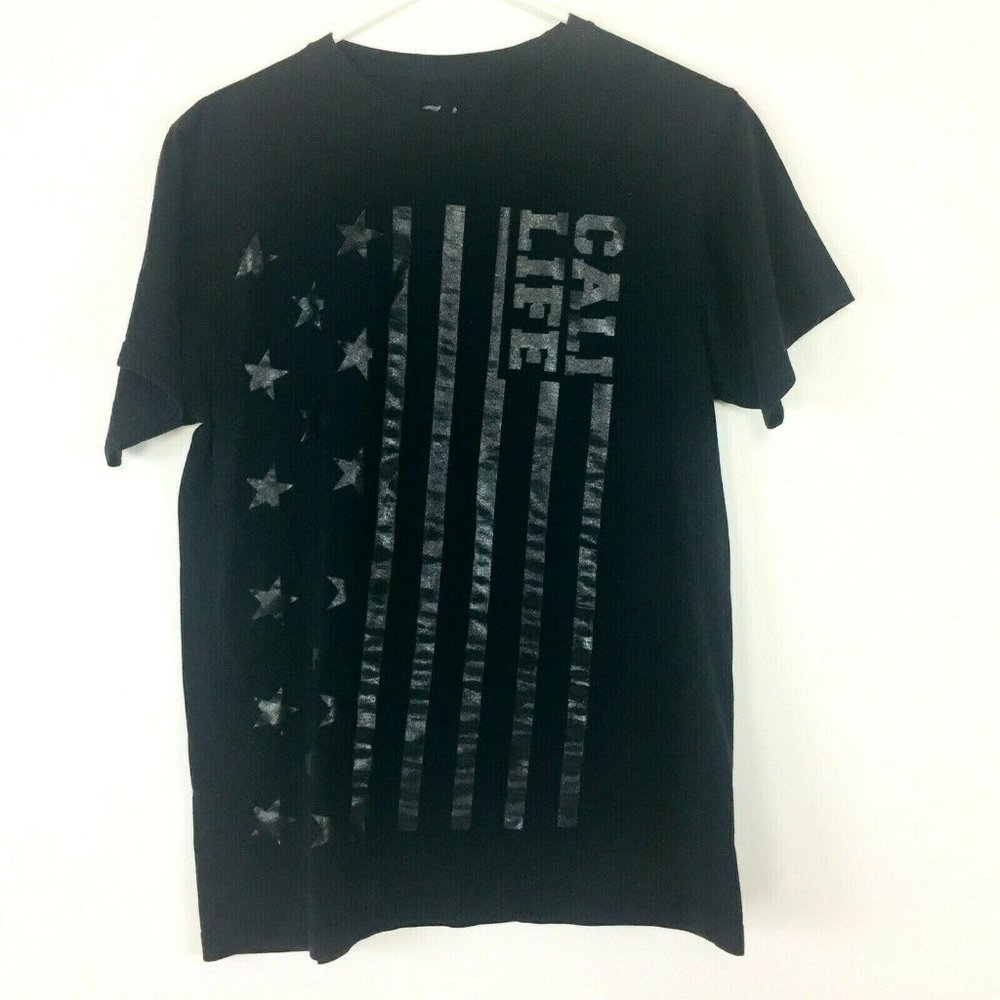 Tokes Label Adult T-shirt Size Medium Black Cali L
